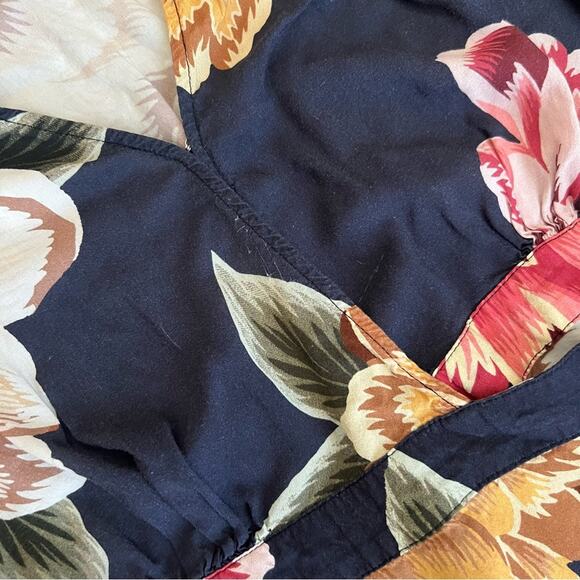 Anthropologie Farm Rio Layla Floral Ruffle Maxi Wrap Dress Size XXS Petite - Picture 10 of 14